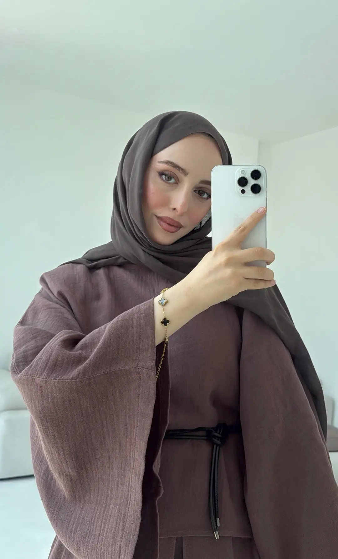 Bluzlu Yarasa Kol Takım Kahve - Görsel 7