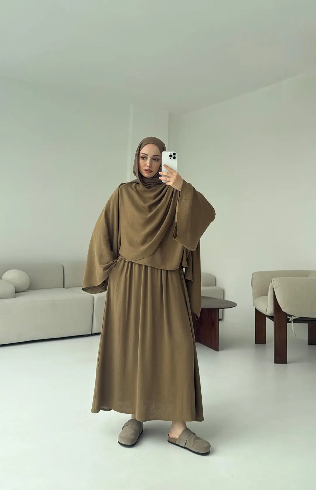 Bohem Etekli Takım Olive - Görsel 3