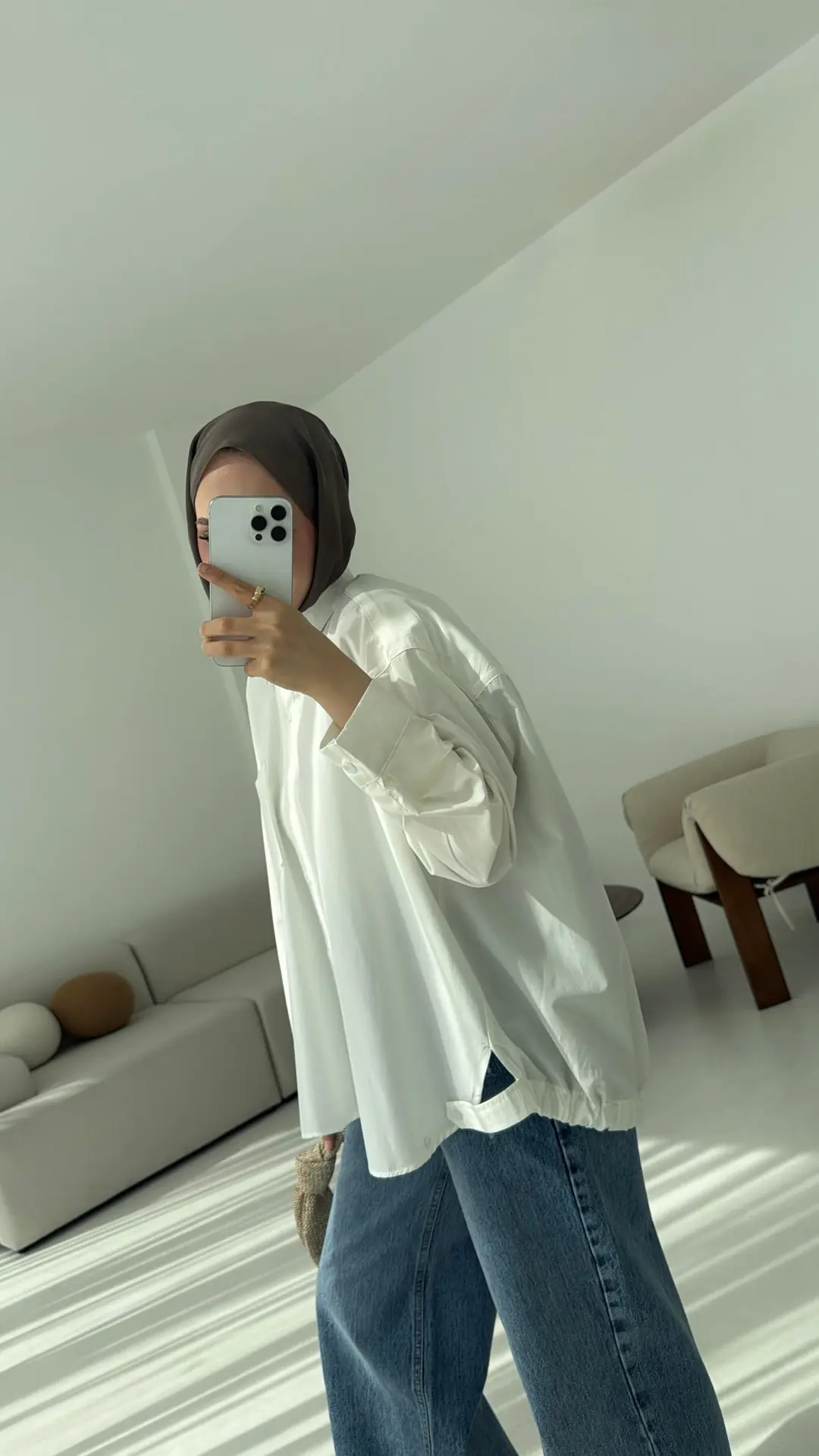 Bomber Gömlek Beyaz