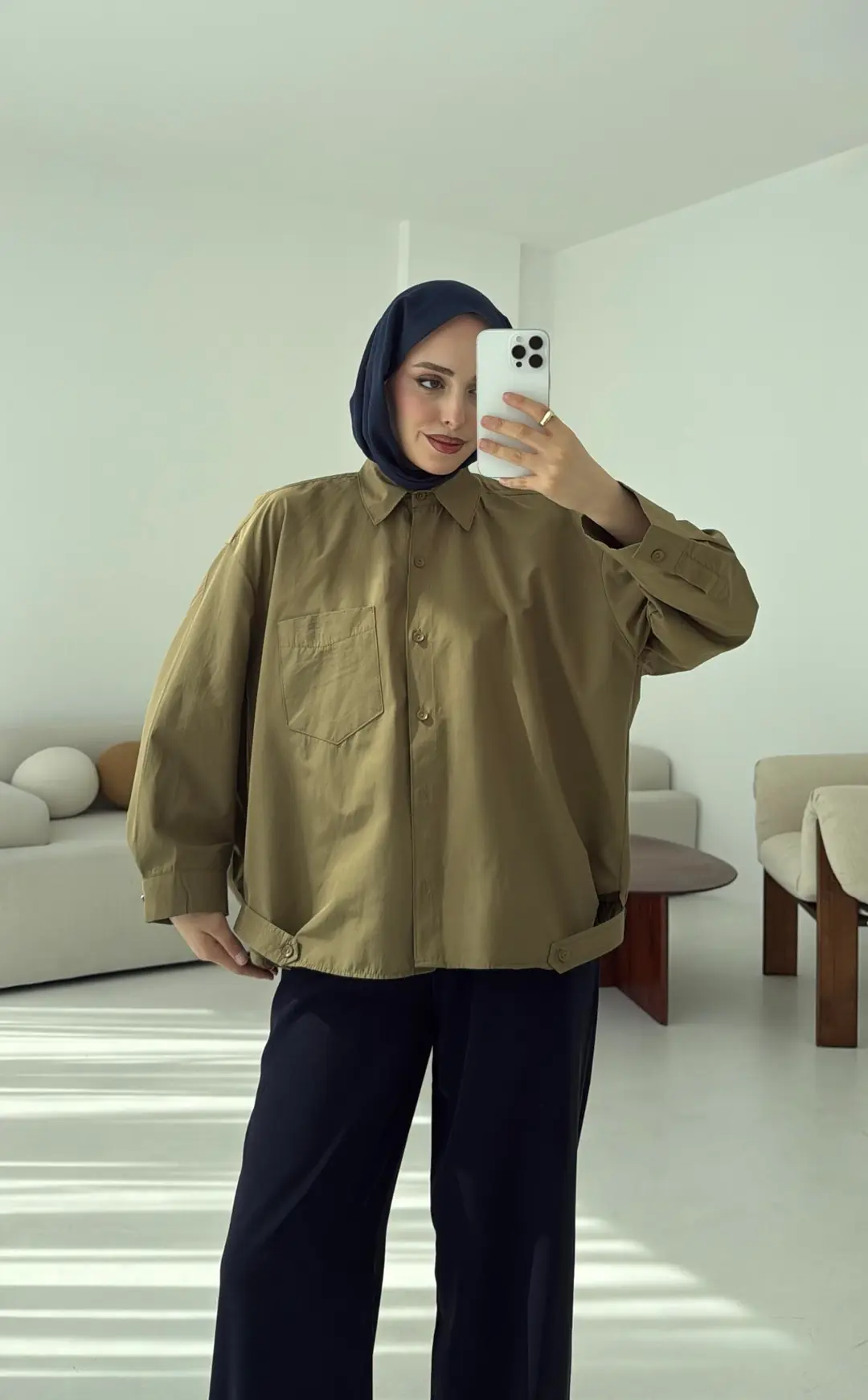 Bomber Gömlek Haki - Görsel 3