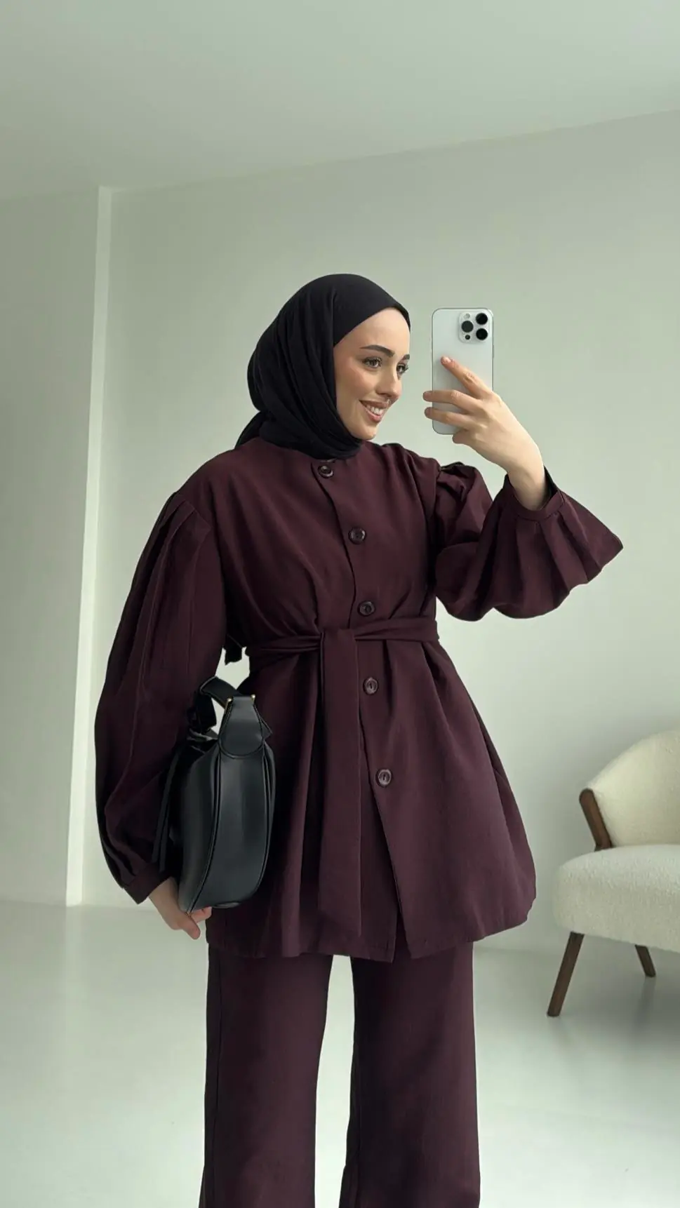 Bordo Düğmeli Takım Premium - Görsel 3