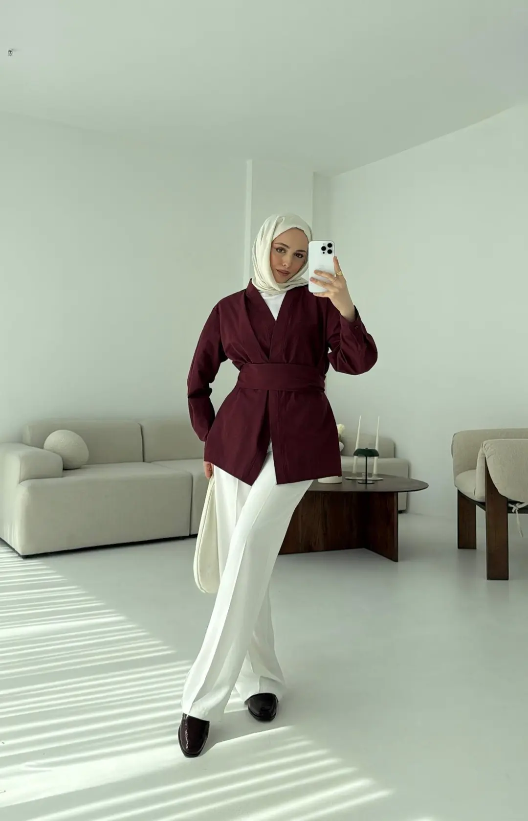 Bordo Kimono - Görsel 2