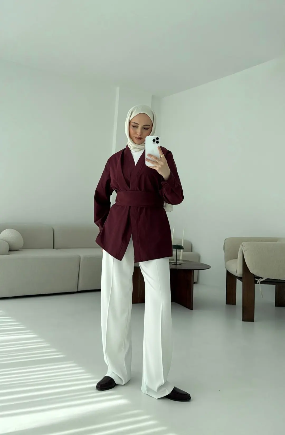 Bordo Kimono - Görsel 5