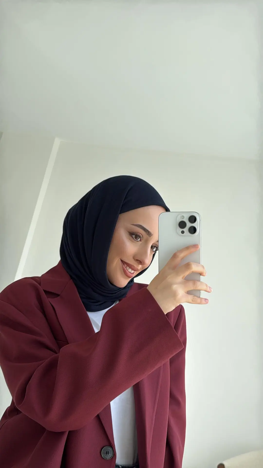 Bordo Oversize Premium Blazer Ceket - Görsel 2