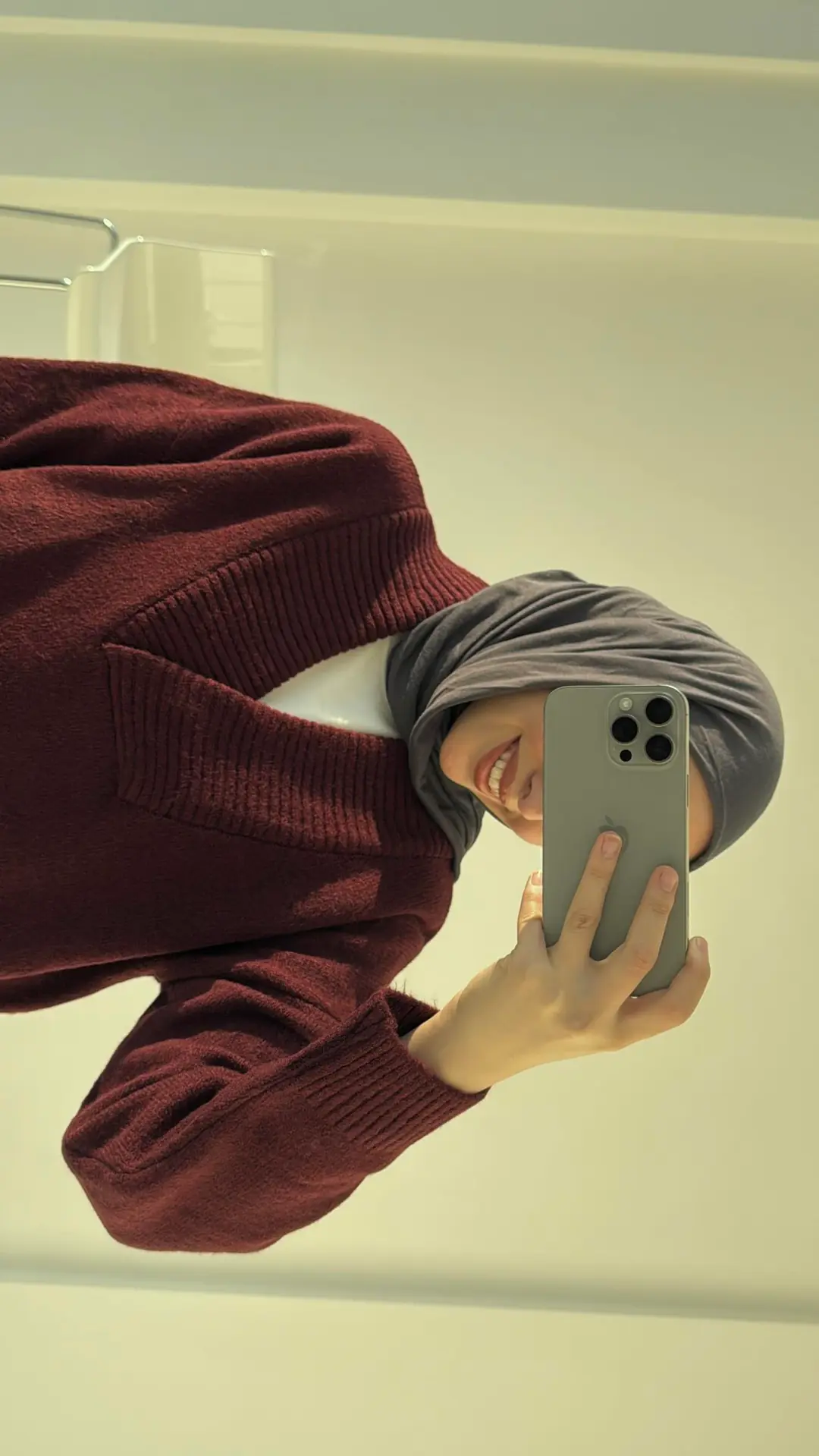 Bordo V Yaka Kazak - Görsel 2