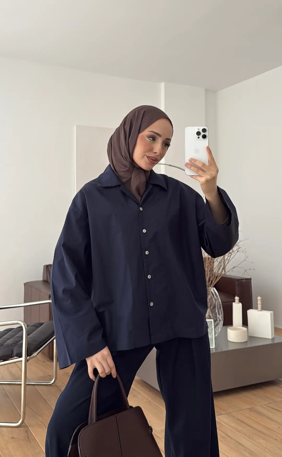 Boxfıt Gömlek Lacivert - Görsel 9