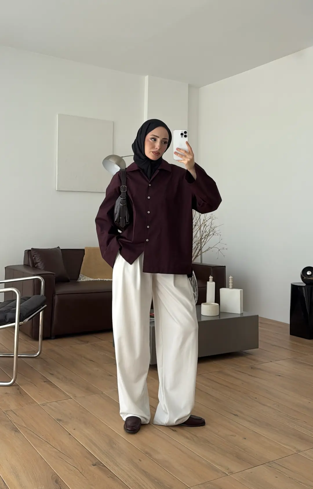 Boxfıt Gömlek Mürdüm - Görsel 2