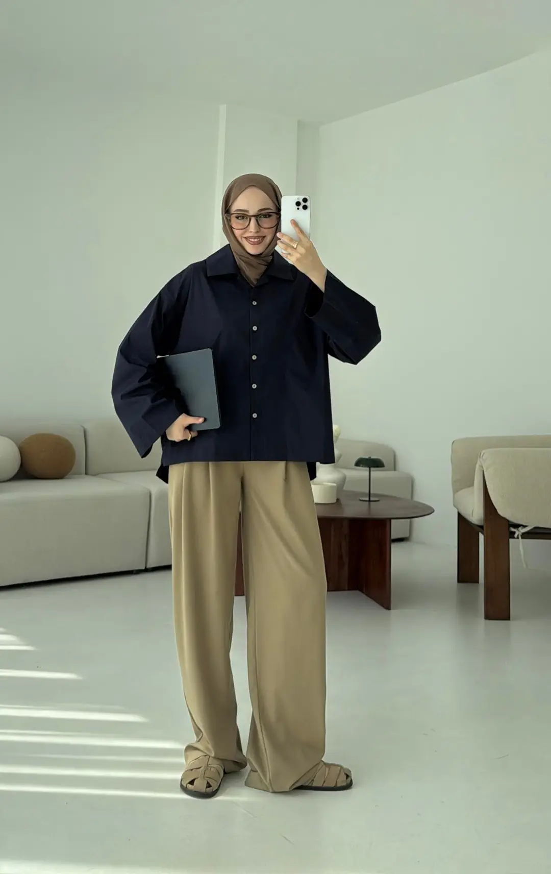 Boxfıt Lacivert Gömlek - Görsel 5