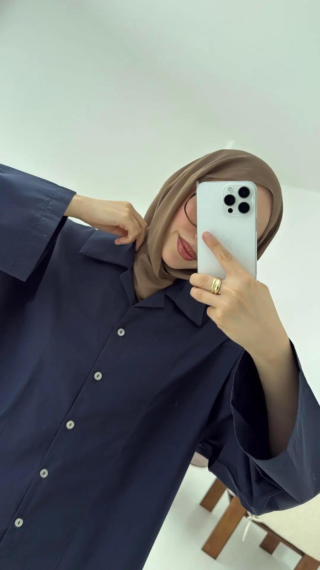 Boxfıt Lacivert Gömlek - Görsel 6