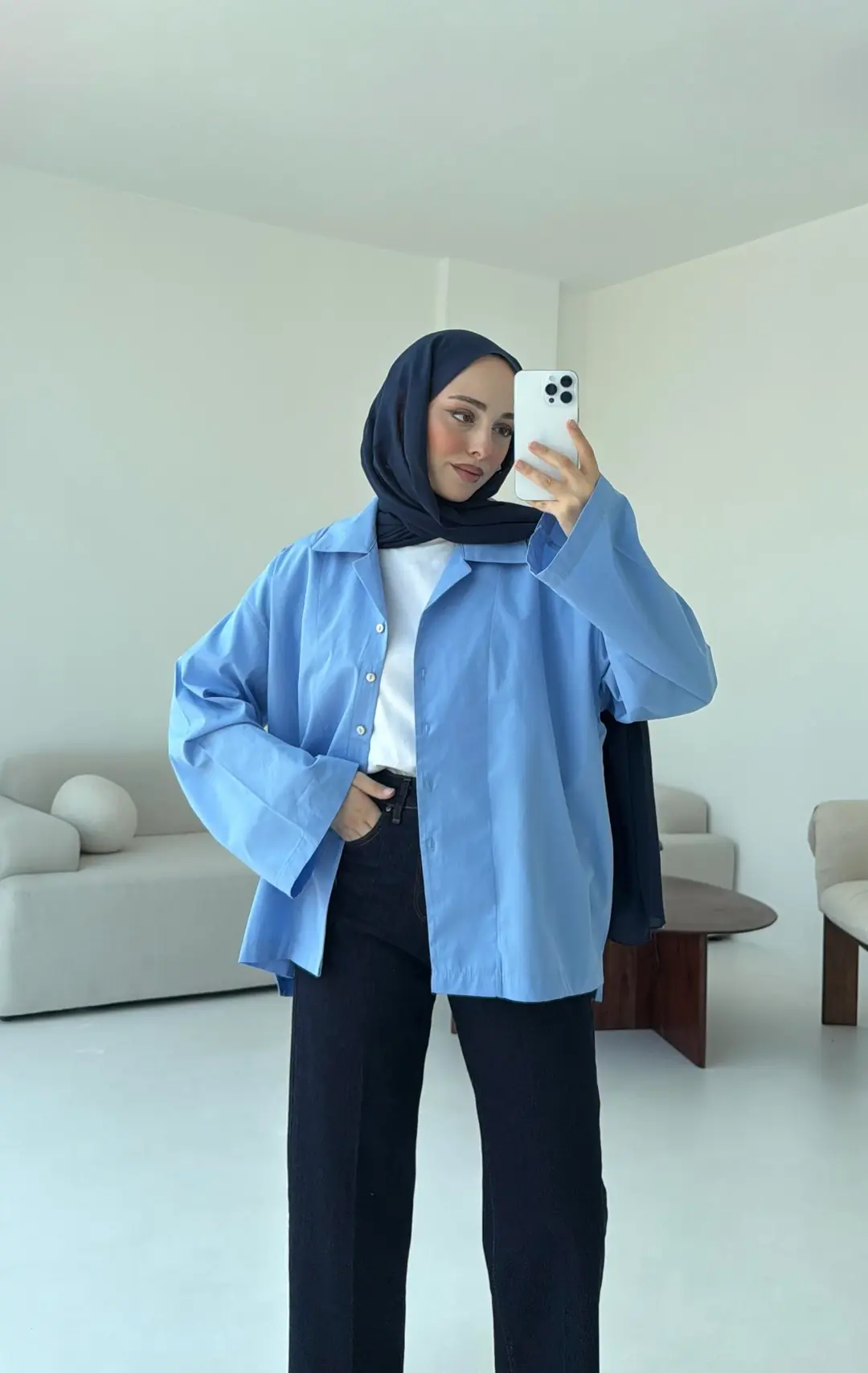 Boxfıt Mavi Gömlek - Görsel 3