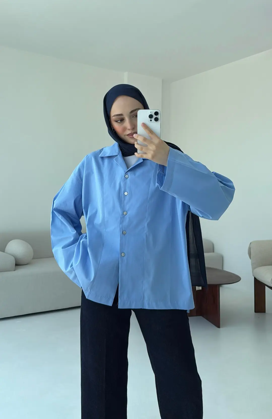 Boxfıt Mavi Gömlek - Görsel 5