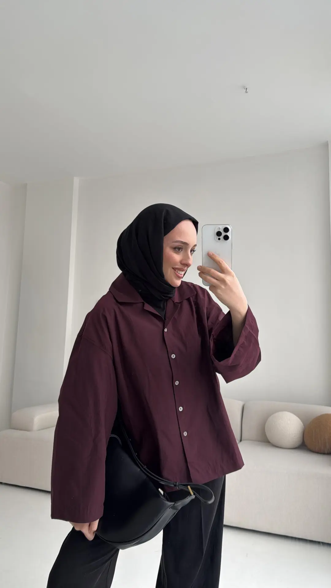 Boxfıt Mürdüm Gömlek