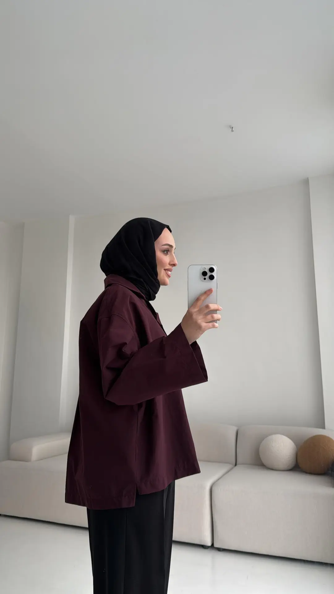 Boxfıt Mürdüm Gömlek - Görsel 3