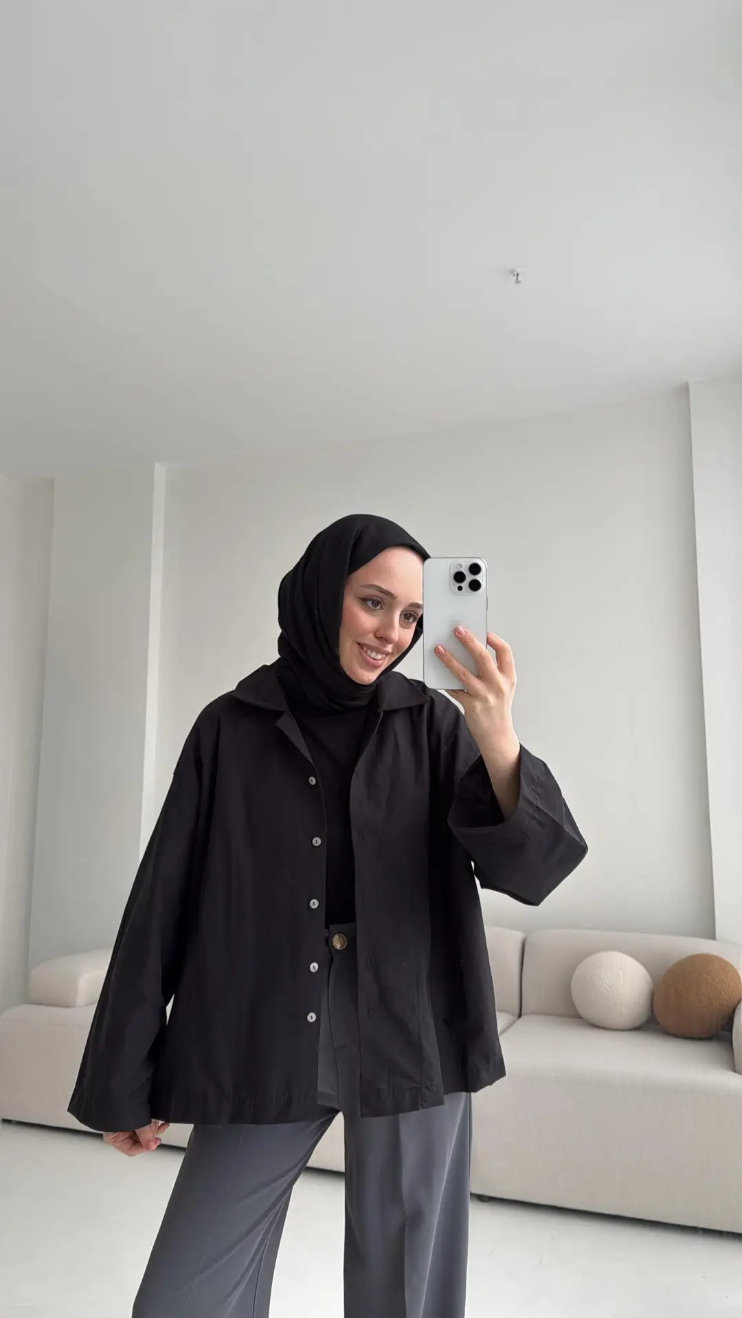 Boxfıt Siyah Gömlek - Görsel 4