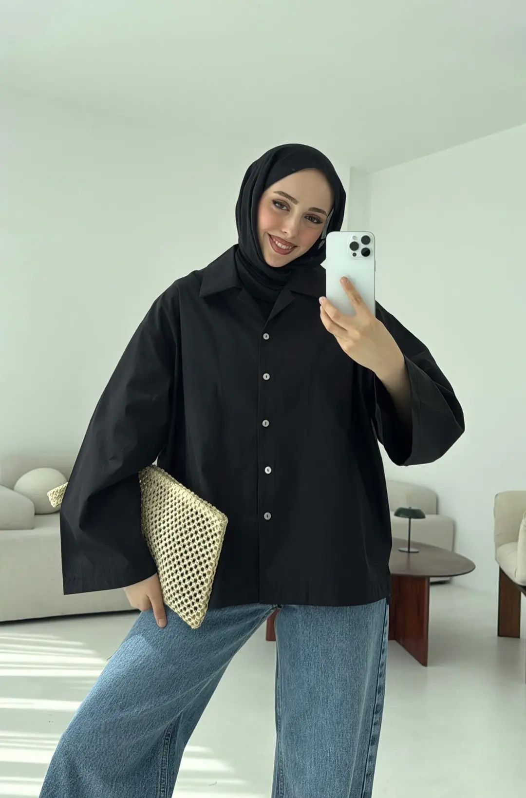 Boxfıt Siyah Gömlek - Görsel 2