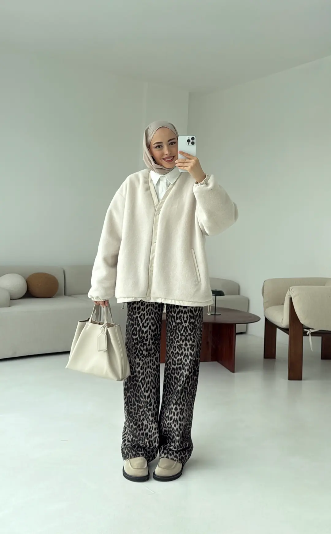 Buklet Bomber Ceket Krem - Görsel 3