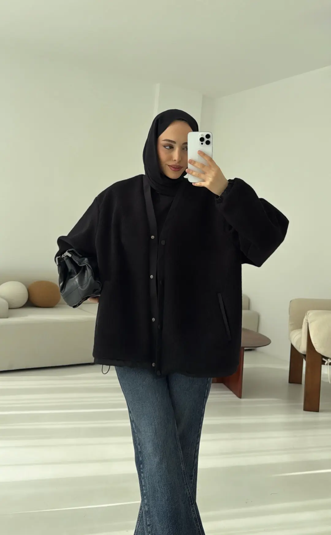 Buklet Bomber Ceket Siyah