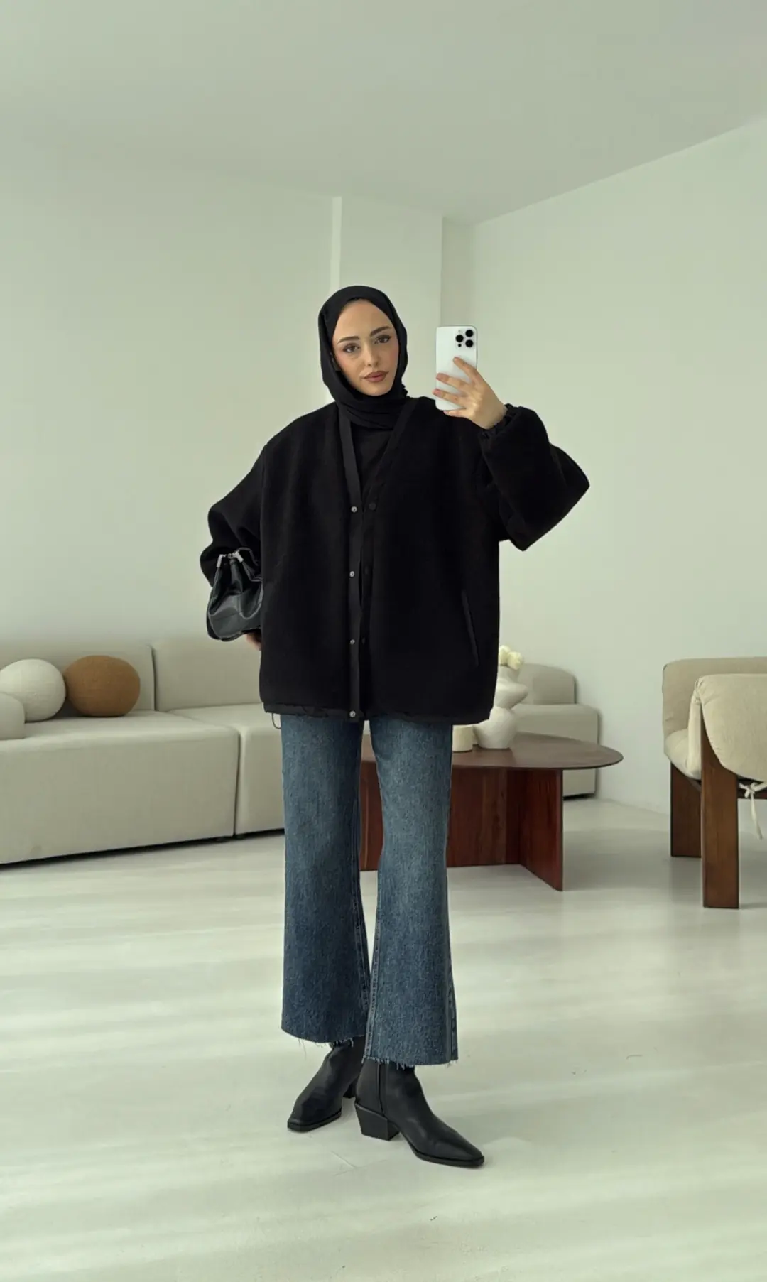 Buklet Bomber Ceket Siyah - Görsel 3