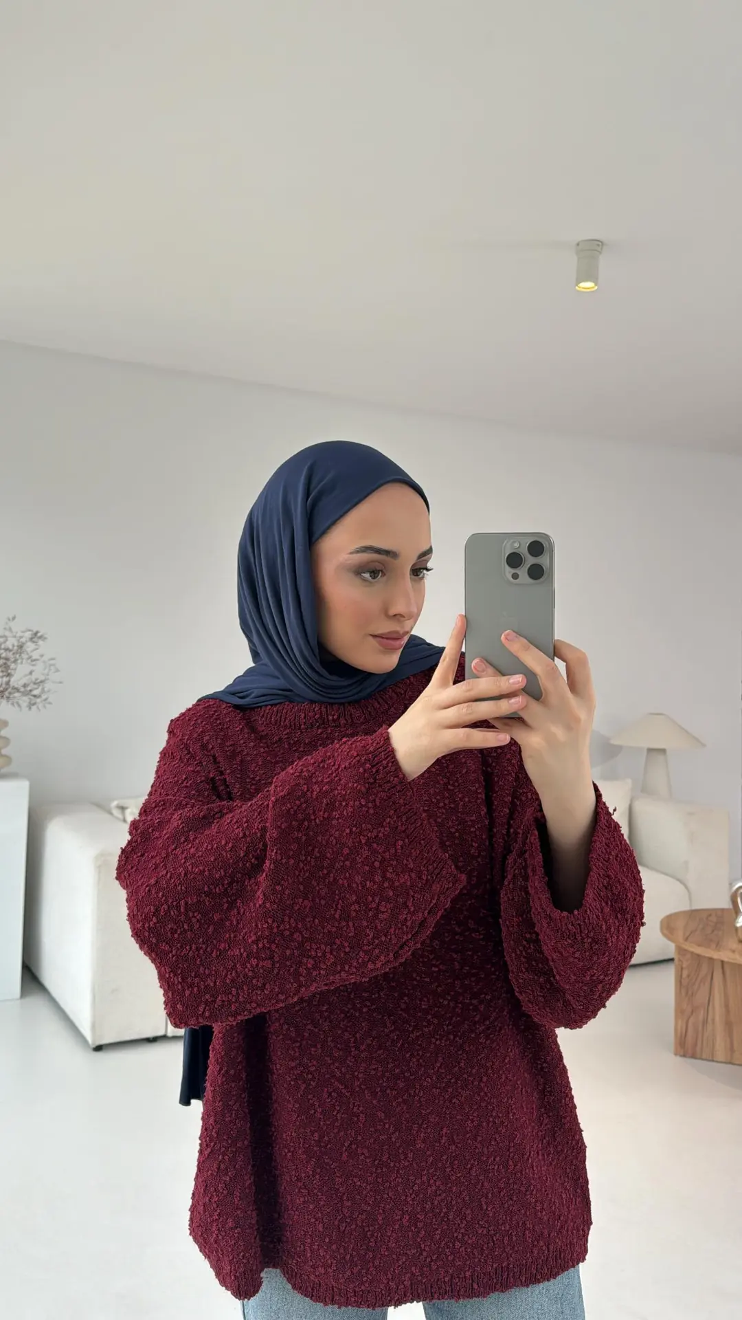 Bürümcüklü Kazak Bordo - Görsel 2