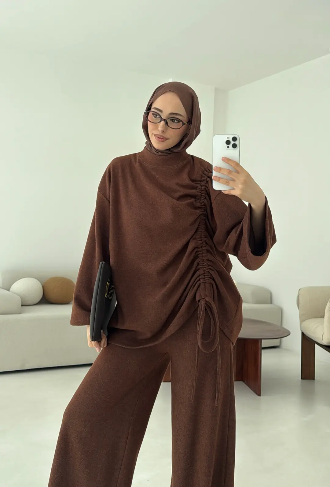 Büzgülü Takım Kahve - Görsel 5