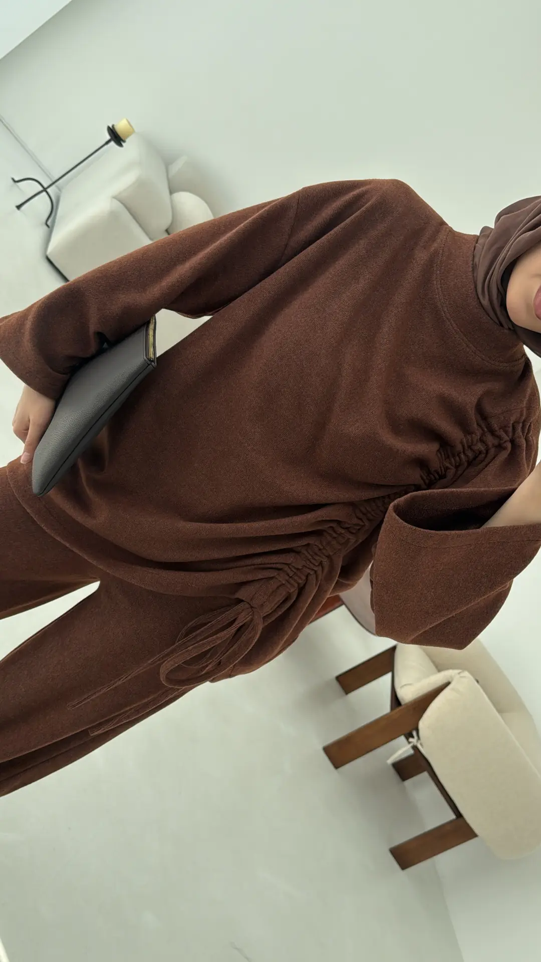 Büzgülü Takım Kahve - Görsel 6