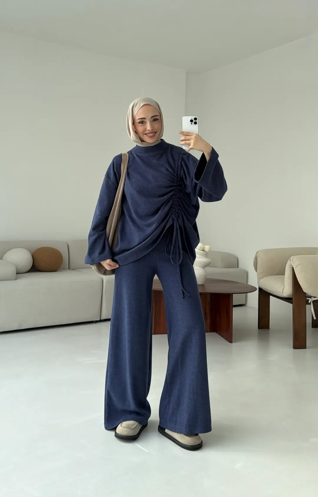 Büzgülü Takım Lacivert