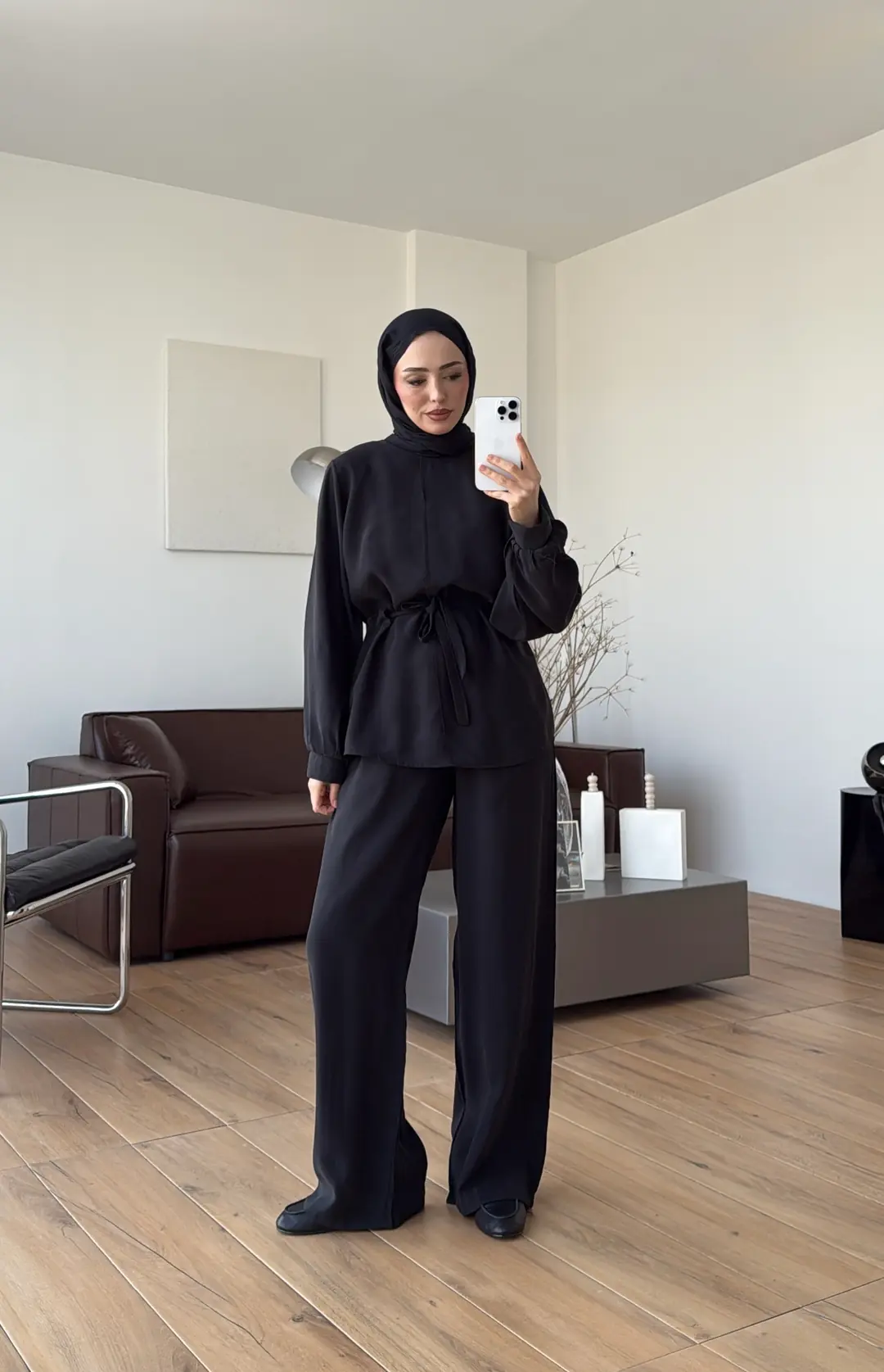 Büzgülü Takım Siyah - Görsel 4