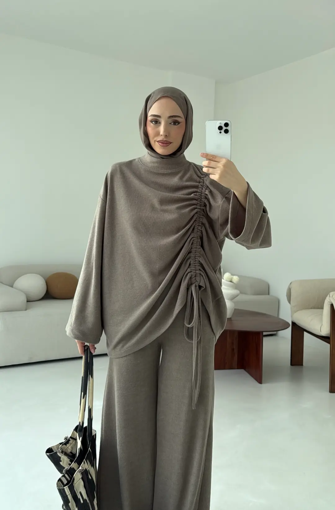 Büzgülü Takım Vizon - Görsel 2