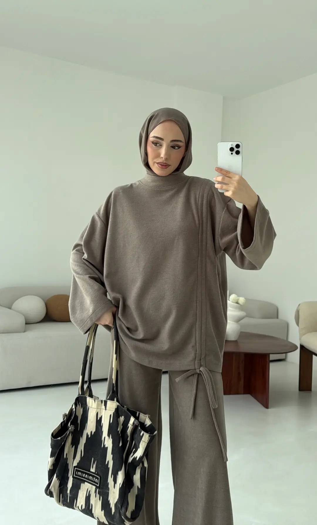 Büzgülü Takım Vizon - Görsel 3