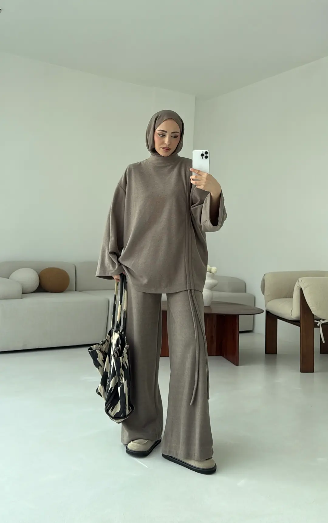 Büzgülü Takım Vizon - Görsel 6