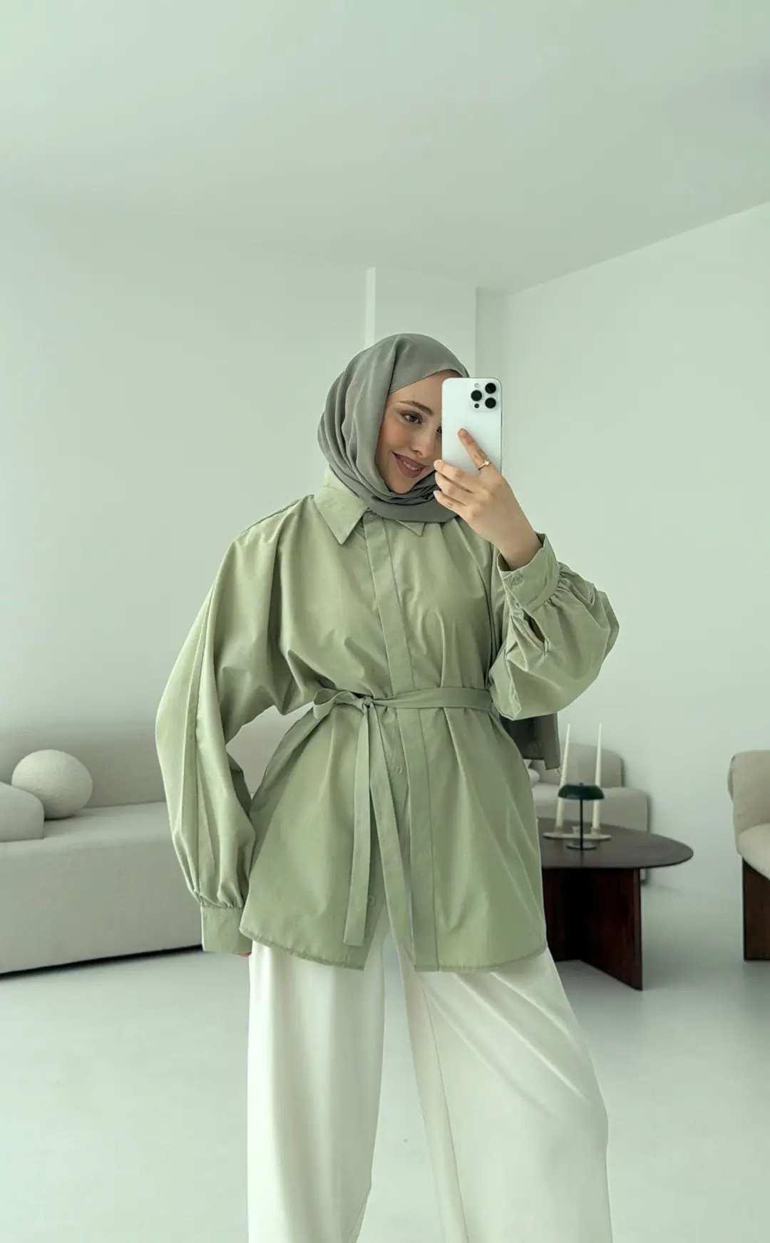 Cagla Balon Kol Bağlamalı Gömlek - Görsel 3