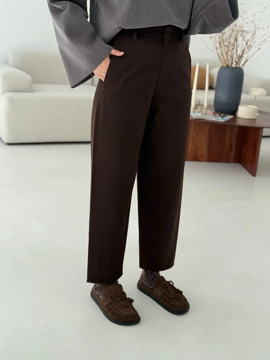 Carrot Kumaş Pantolon Kahve - Görsel 8