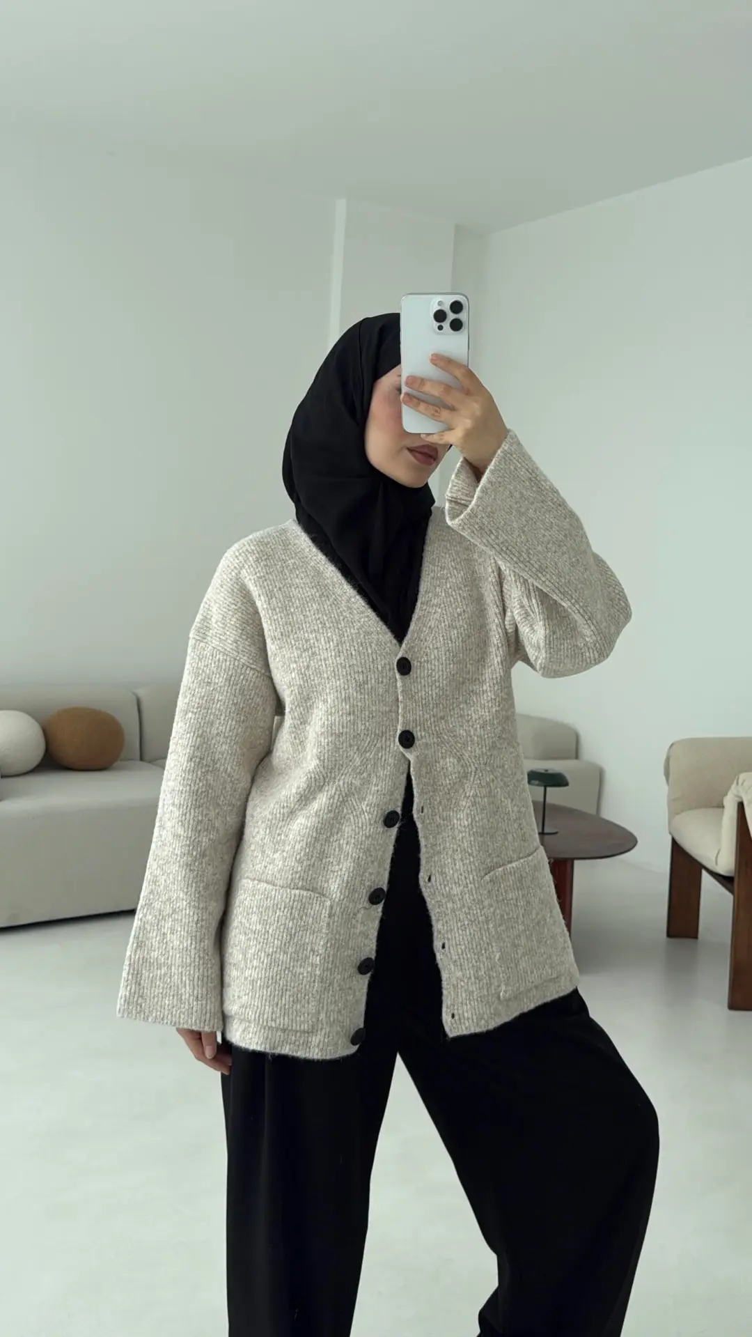 Cepli Premium Kalın Hırka Taş - Görsel 7