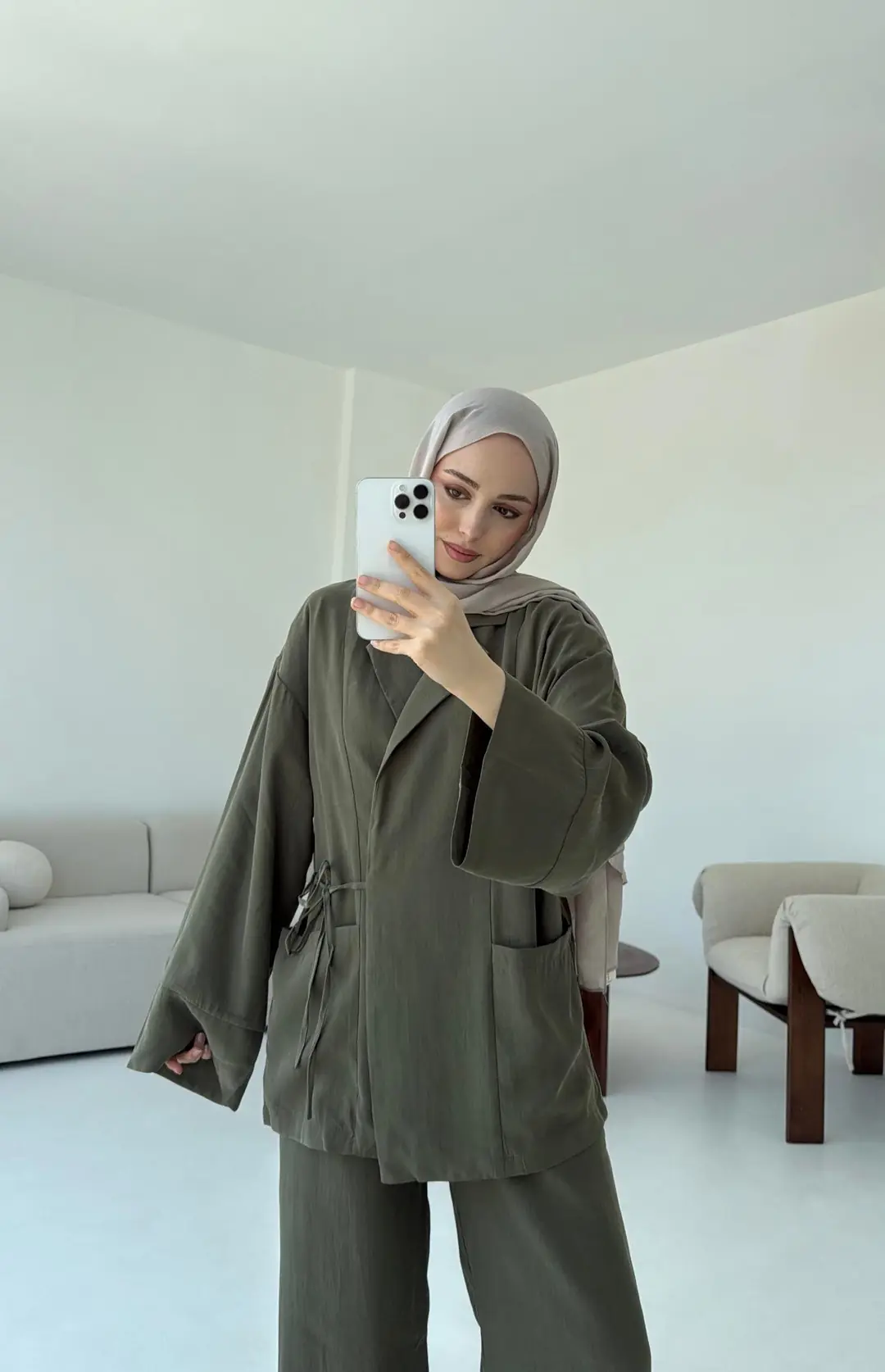 Çift Cepli Takım Haki - Görsel 3