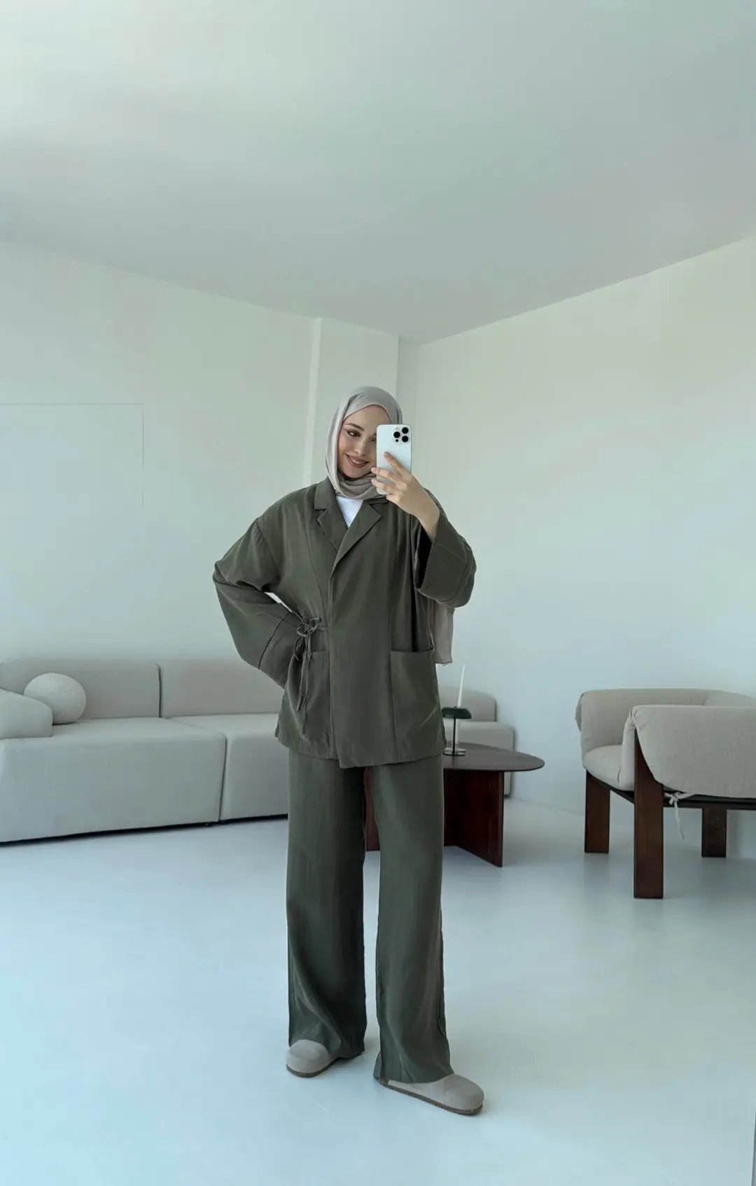 Çift Cepli Takım Haki - Görsel 4