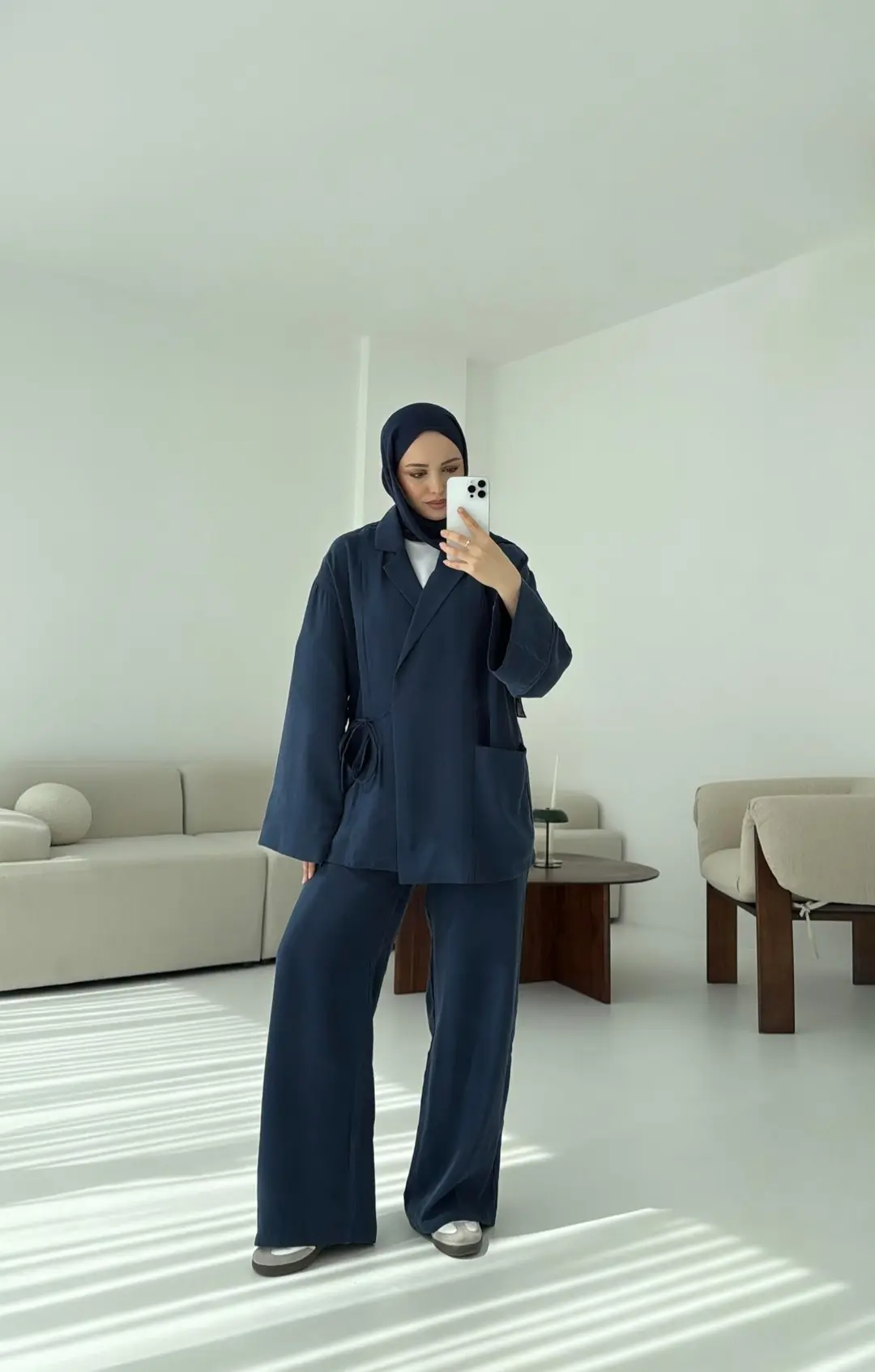 Çift Cepli Takım Lacivert - Görsel 9