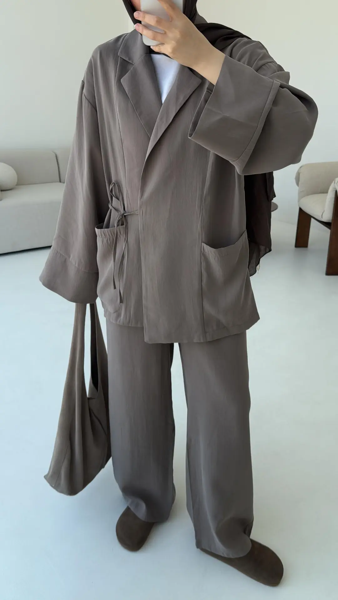 Çift Cepli Takım Vizon - Görsel 3