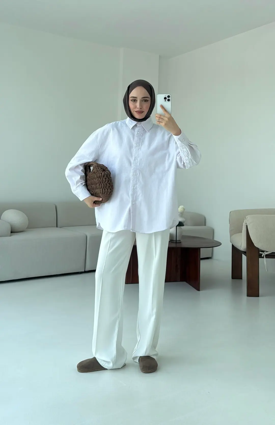 Çizgili Dantel Detay Gömlek Pembe - Görsel 3