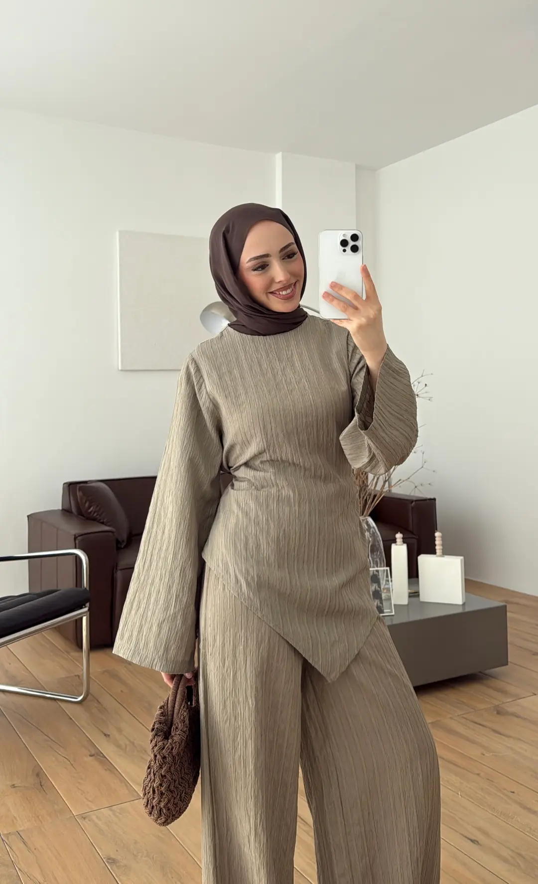 Çizgili Tunikli Takım Çağla Yeşili - Görsel 6