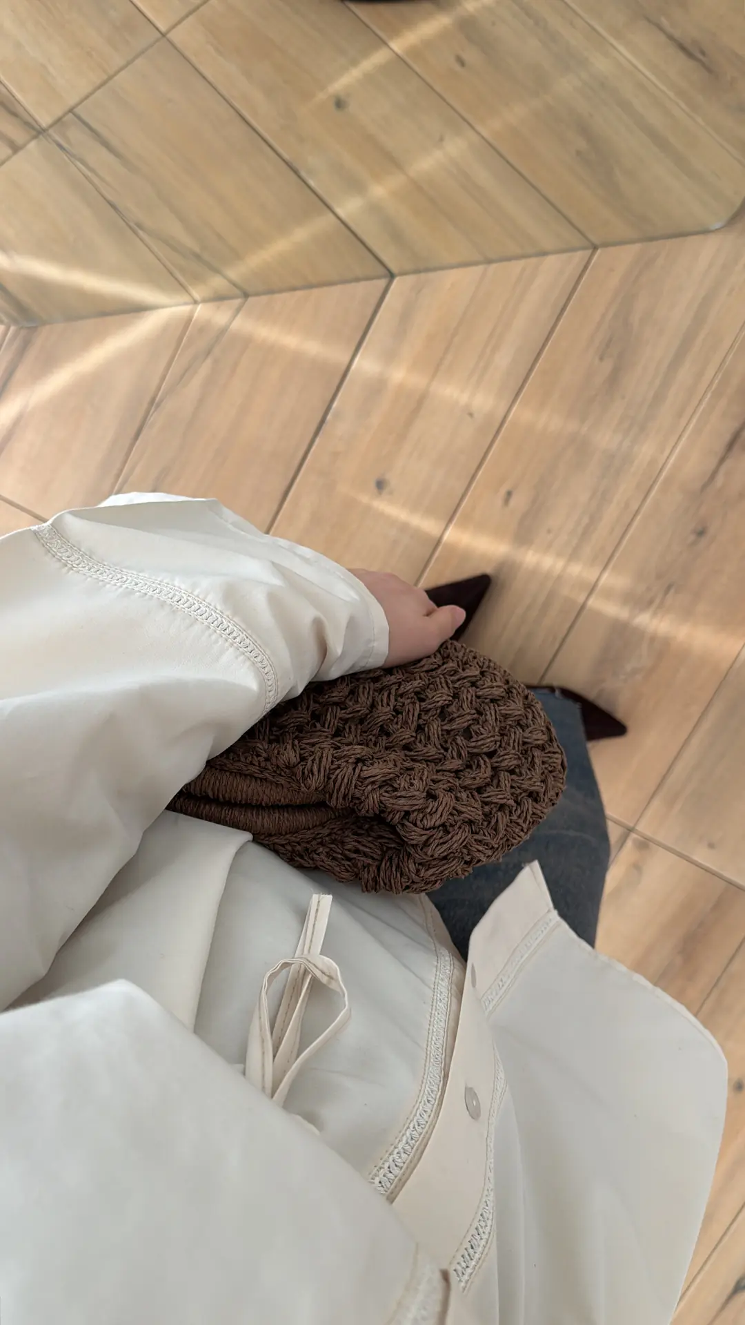 Dantel Geçişli Poplin Gömlek Krem - Görsel 2