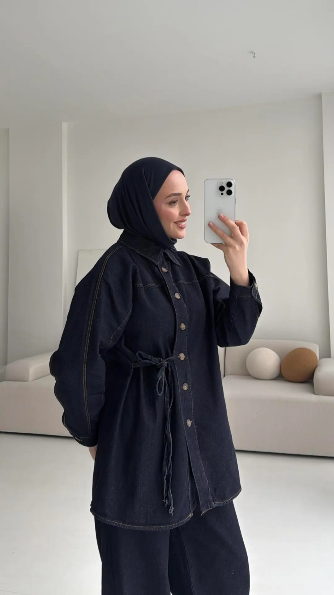 Denim Bağlamalı Takım - Görsel 4