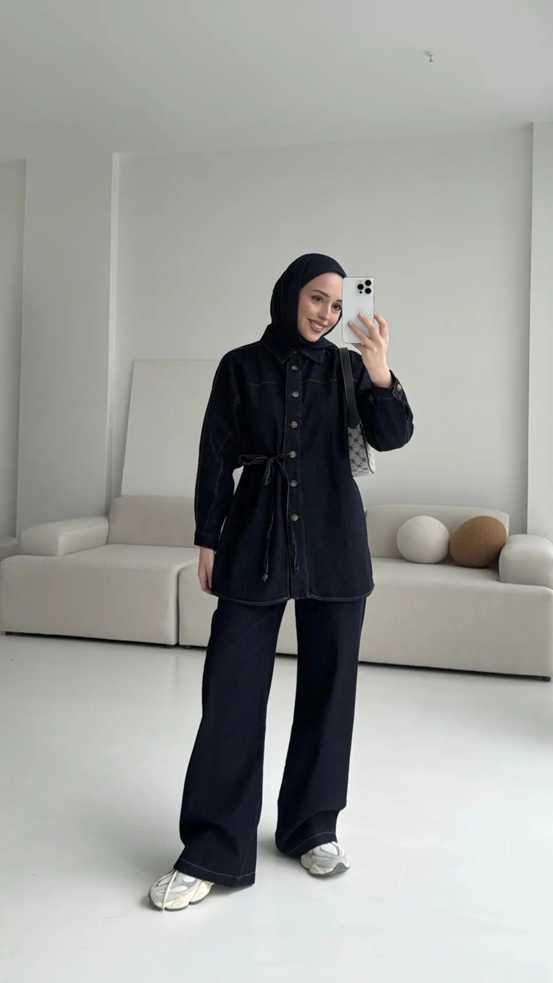 Denim Bağlamalı Takım - Görsel 5