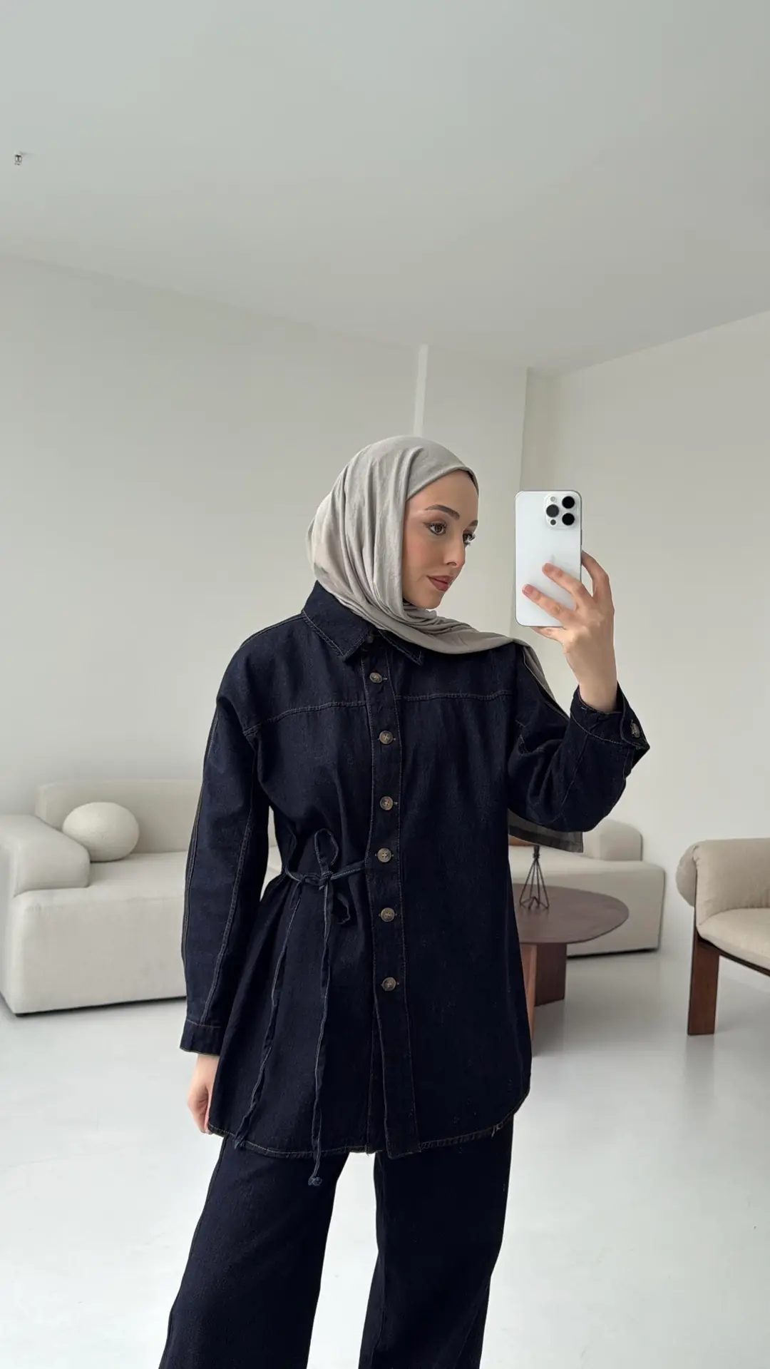 Denim Bağlamalı Takım - Görsel 2