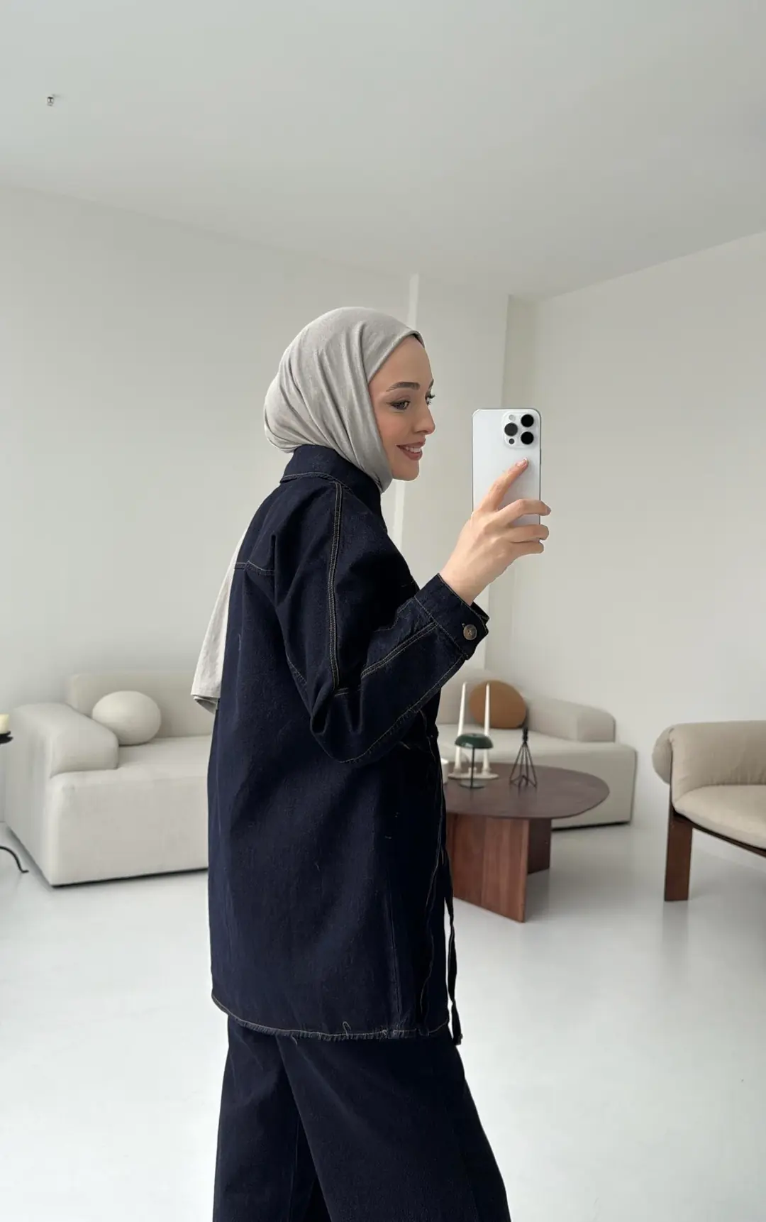 Denim Bağlamalı Takım - Görsel 3