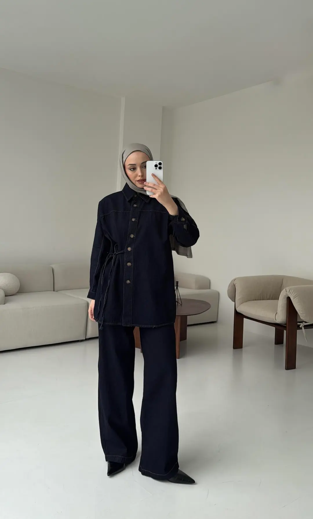 Denim Bağlamalı Takım - Görsel 6