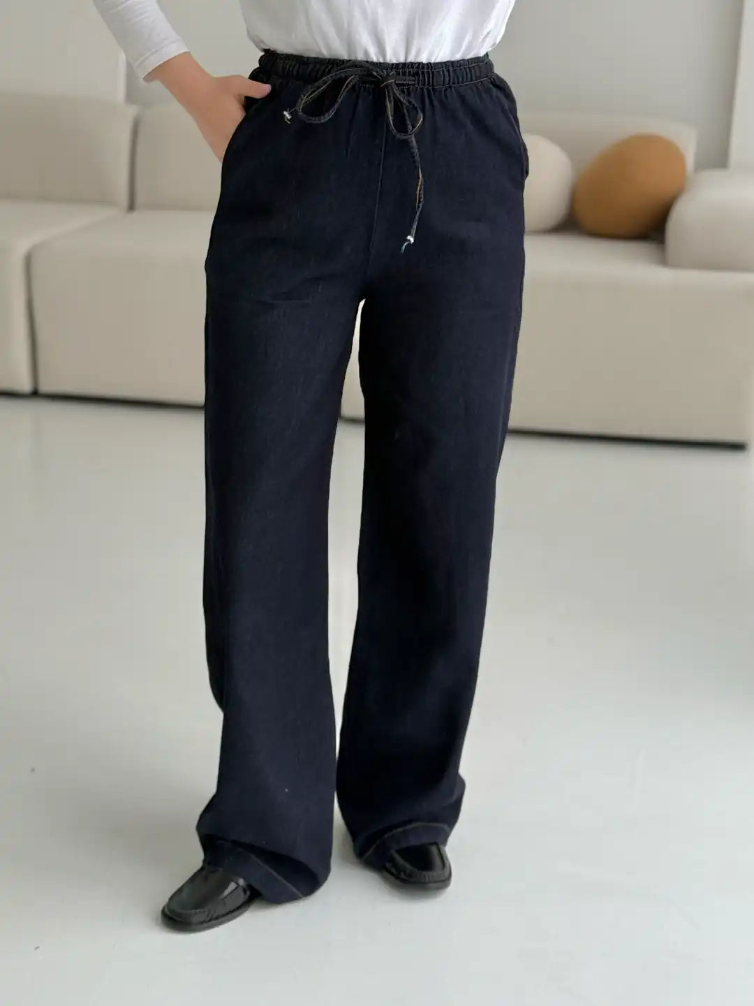 Denim Kemerli Gömlek Takım - Görsel 4