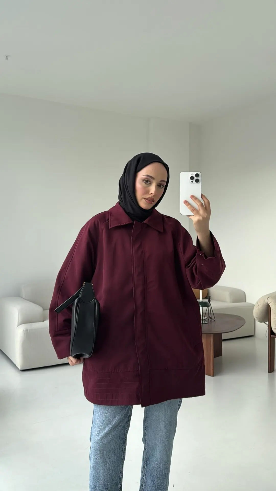 Deri Kemerli Premium Astarlı Fermuarlı Trençkot - Görsel 3