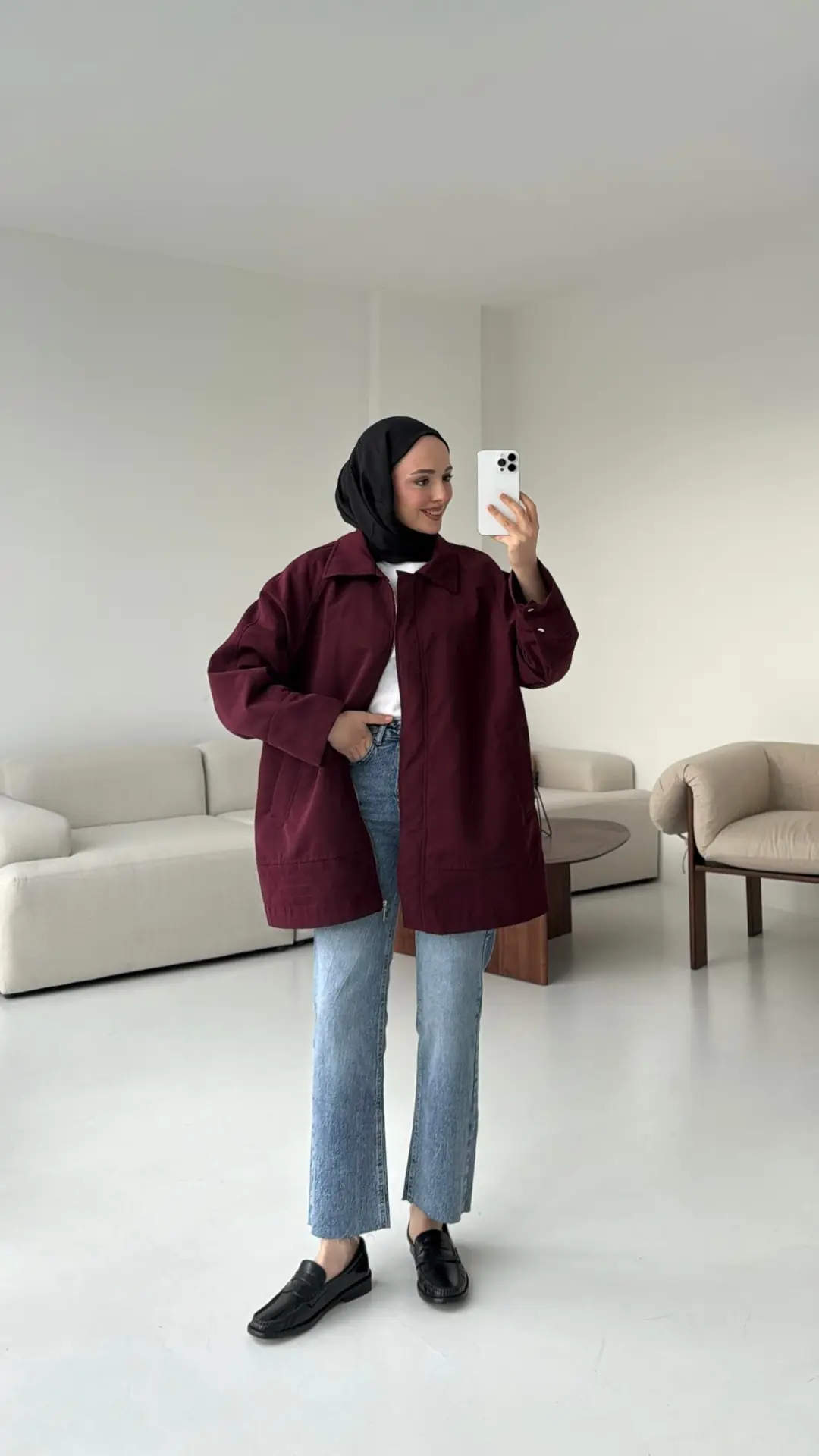 Deri Kemerli Premium Astarlı Fermuarlı Trençkot - Görsel 9