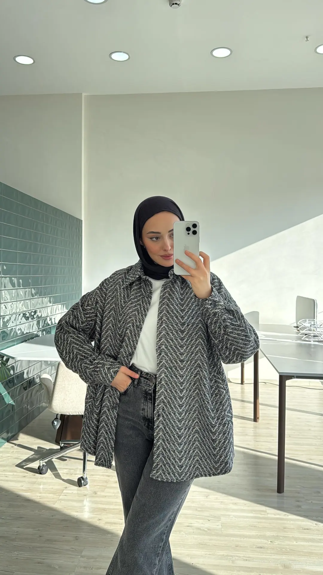 Desenli Ceket/Gömlek - Görsel 3