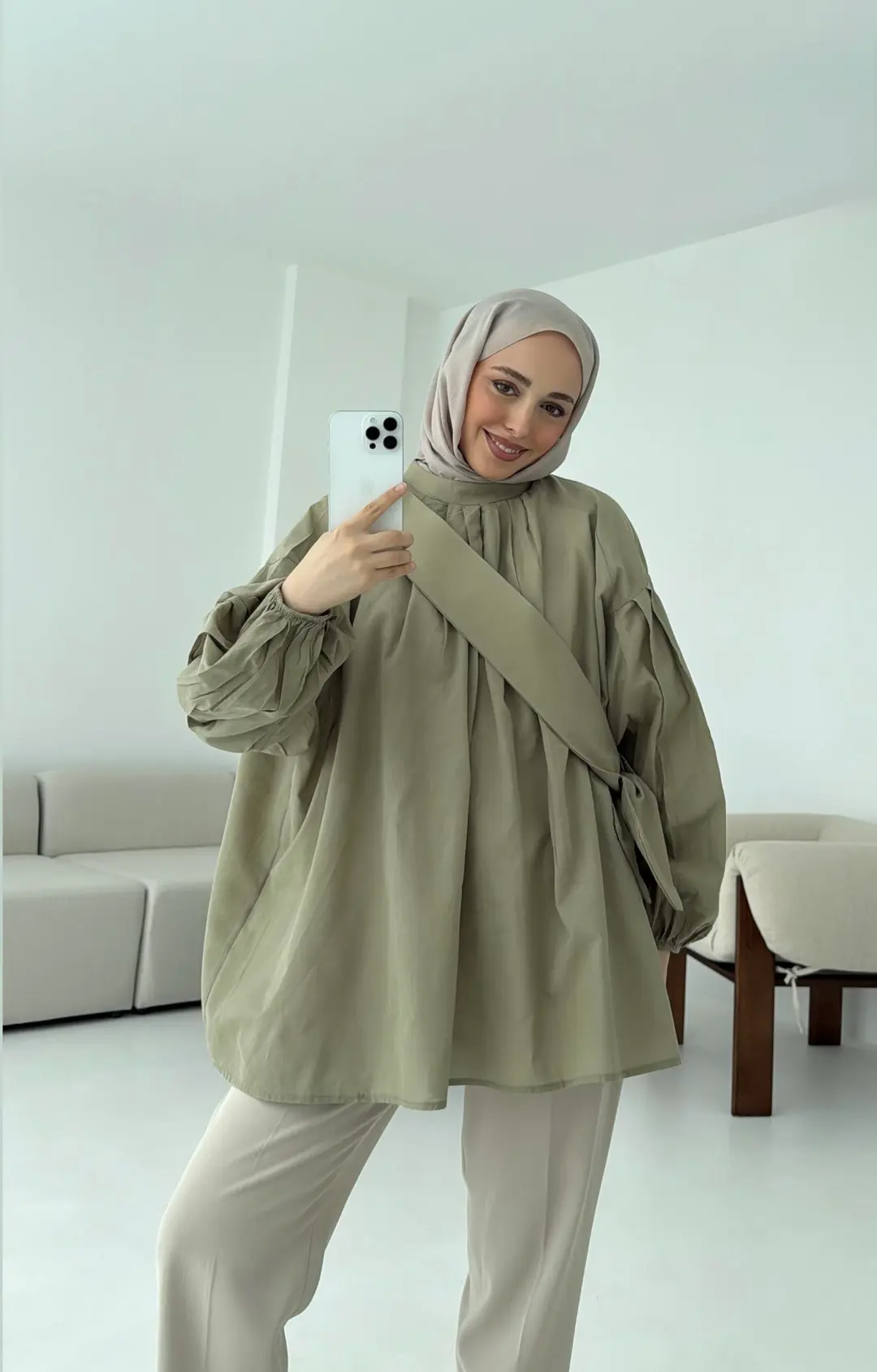 Detaylı Pens Gömlek Çağla - Görsel 4